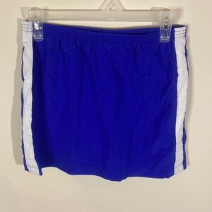 Vintage Catalina Blue Swim Skirt/Cover up w/ white stripe side detail Size S